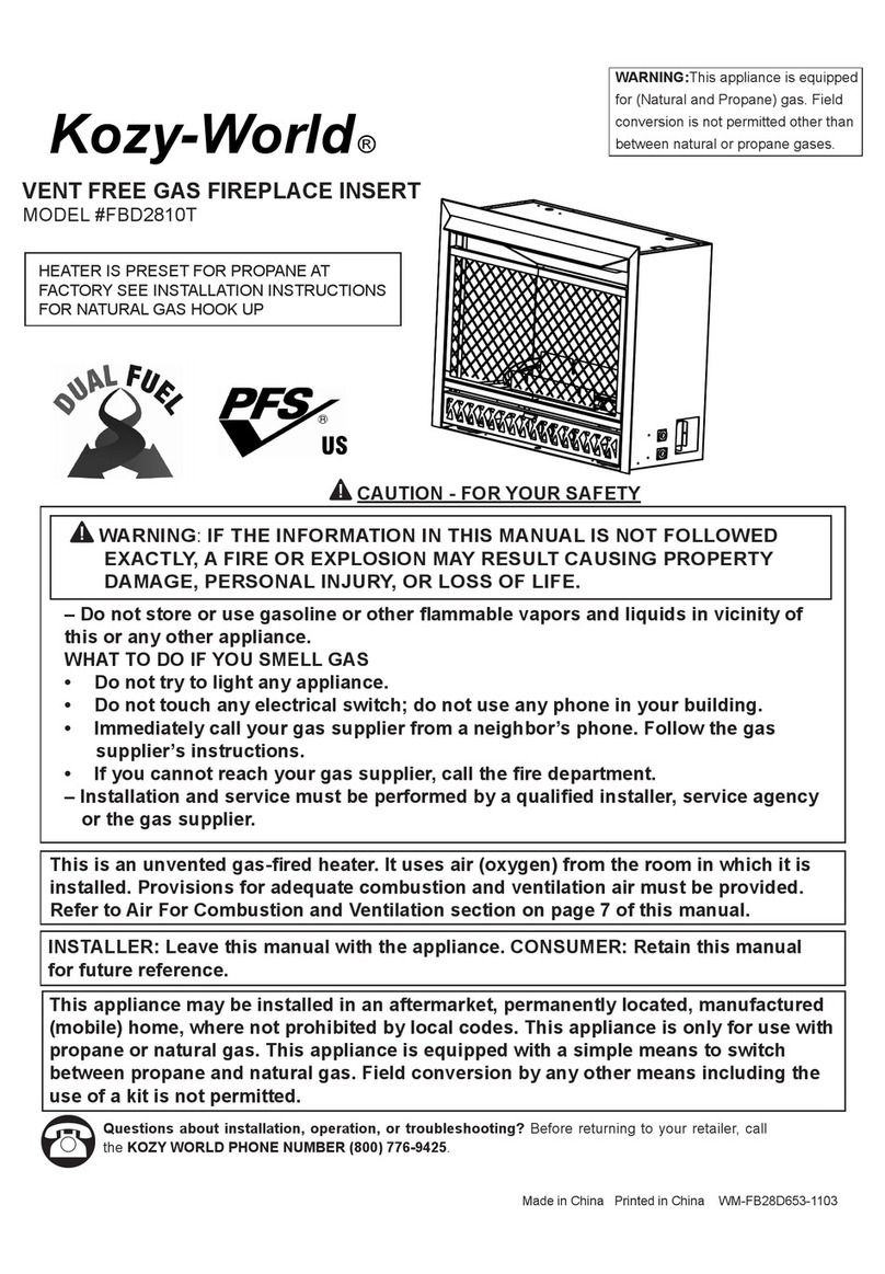 Kozy-World FBD2810T User manual Kozy-World FBD2810T User manual