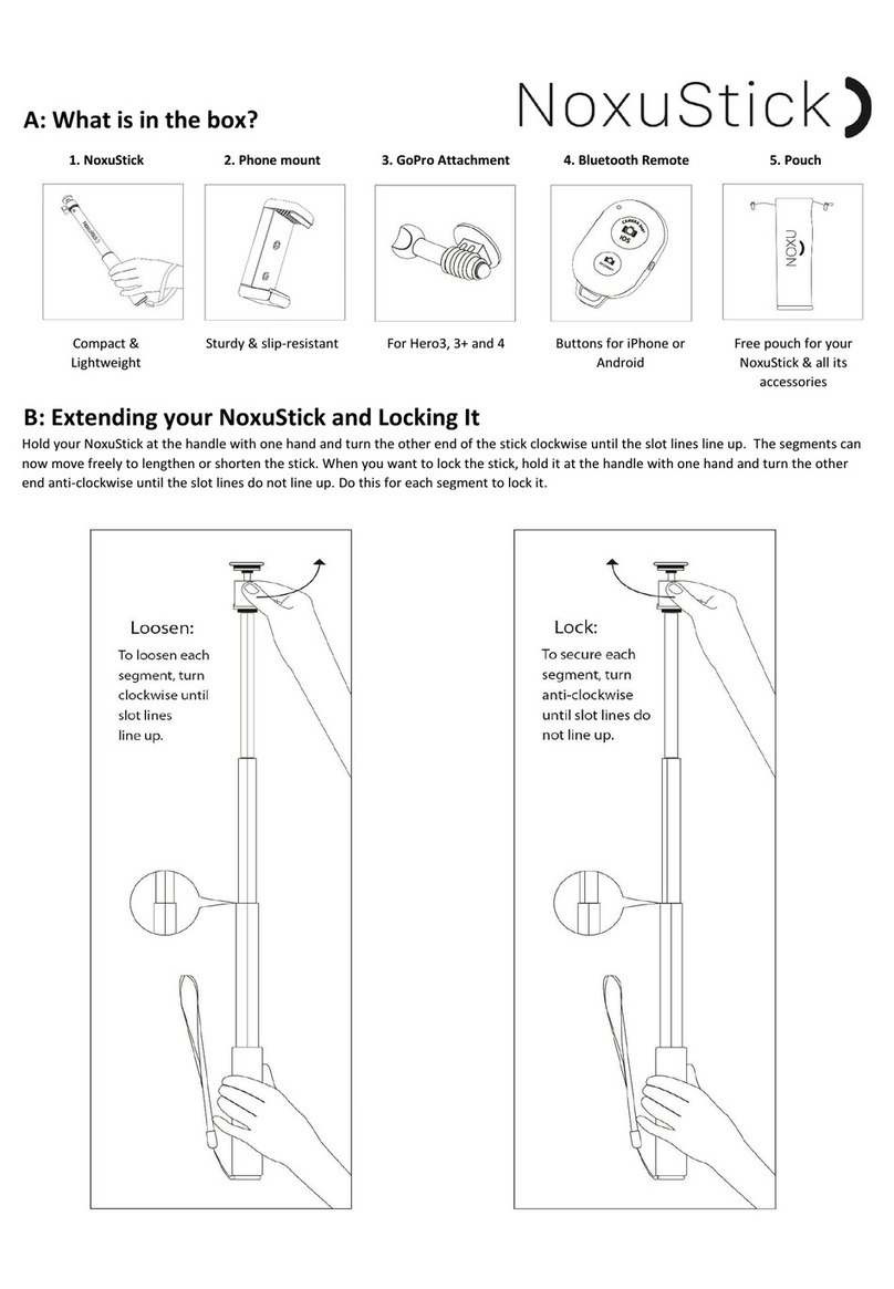 NoxuStick Selfie Stick user manual
