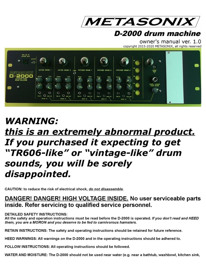 METASONIX D-2000 owner's manual