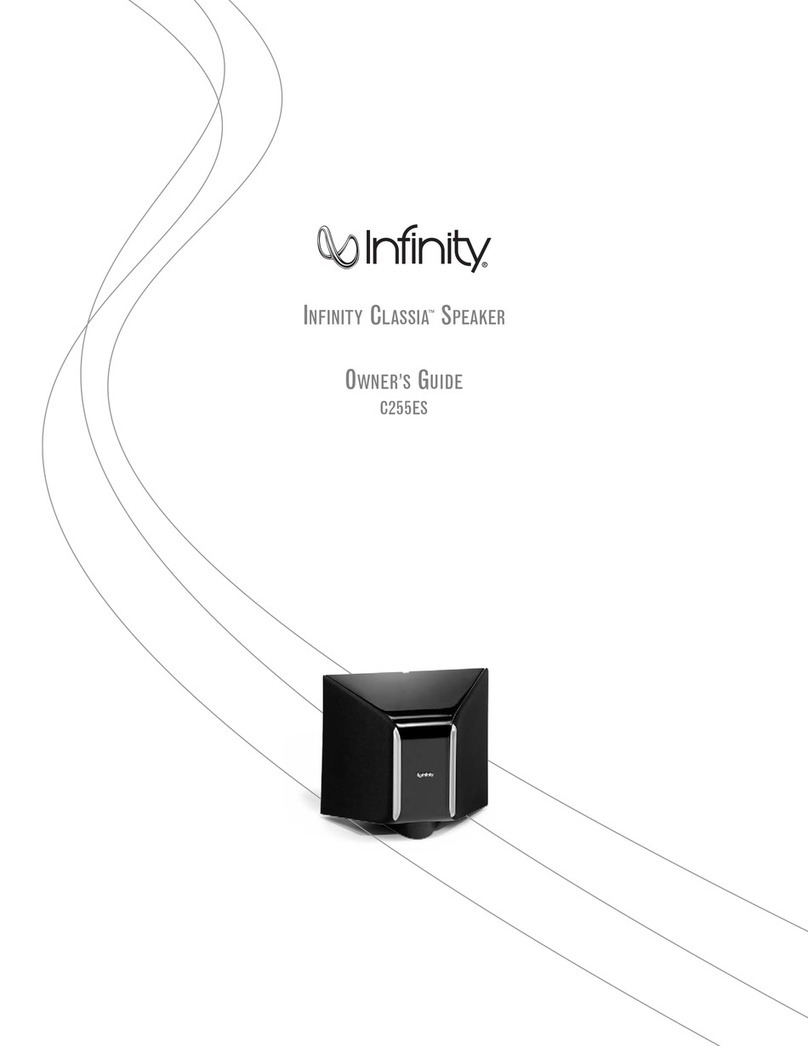 Infinity CLASSIA C255ES owner's guide