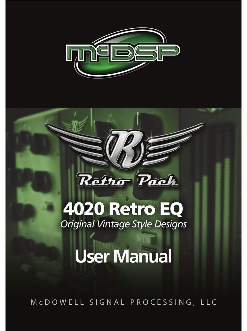 McDowell Signal Processing Retro Pack 4020 Retro EQ user manual