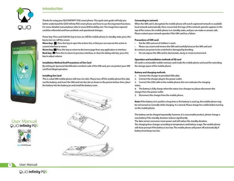 QUO INFINITY PQ5 User manual