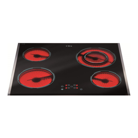 CDA CERAMIC HOBS HVC65 Reference manual