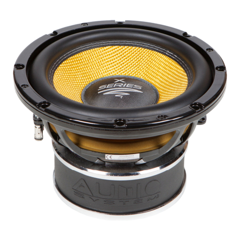 Audiosystem X 10 X-ION Series Woofer User manual
