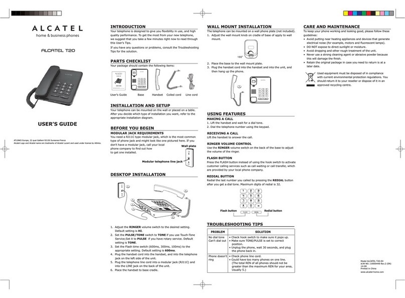 Alcatel One Touch T20 User manual