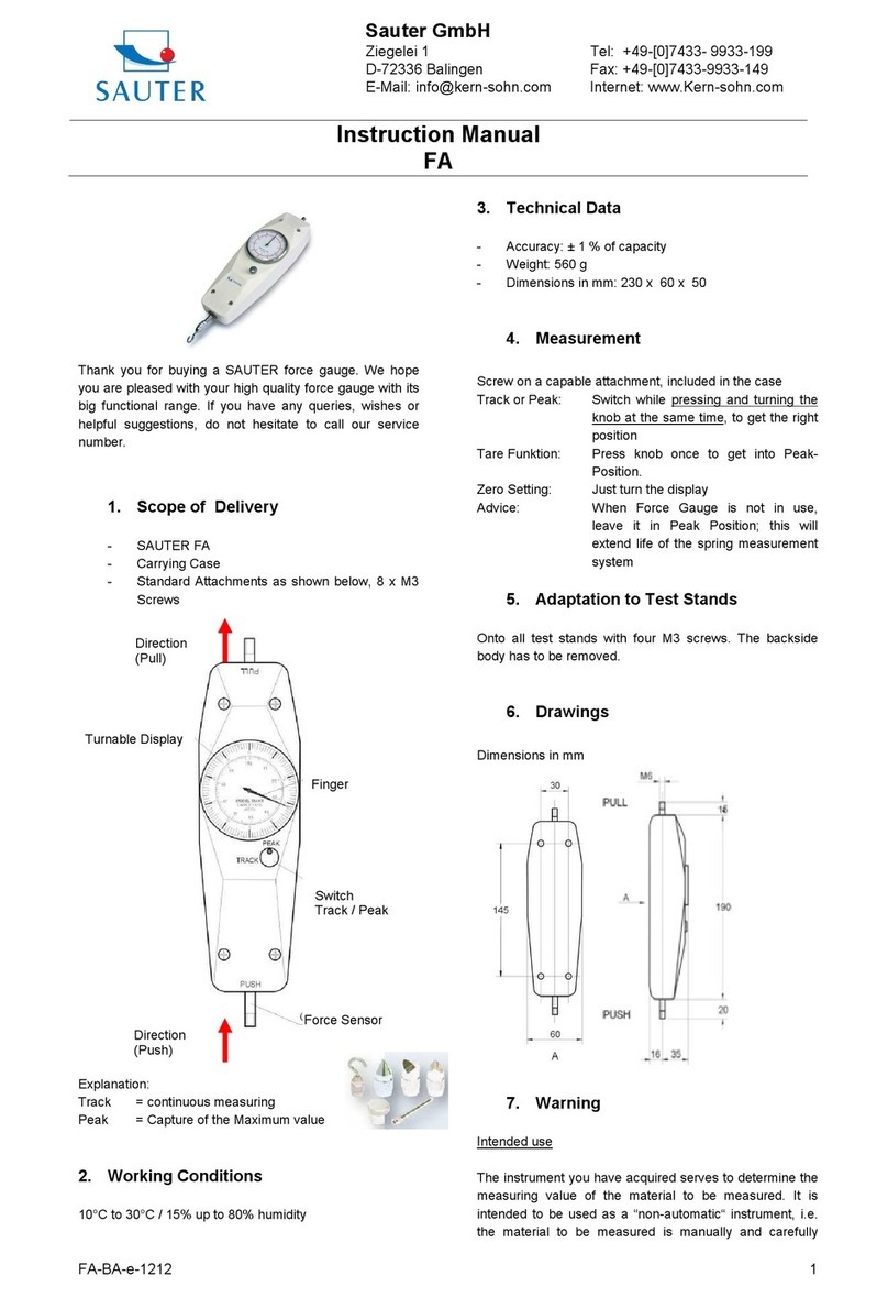 sauter FA instruction manual