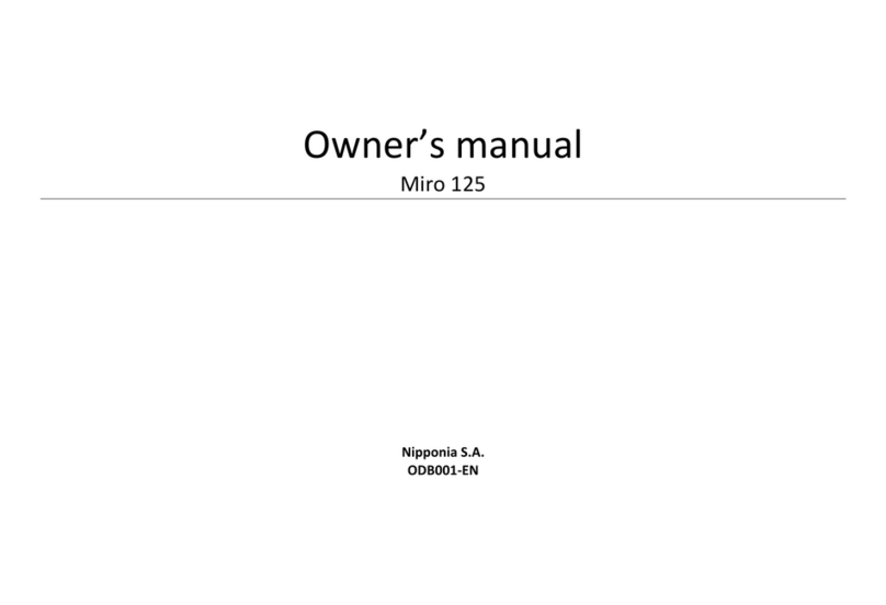 Nipponia Miro 125 owner's manual