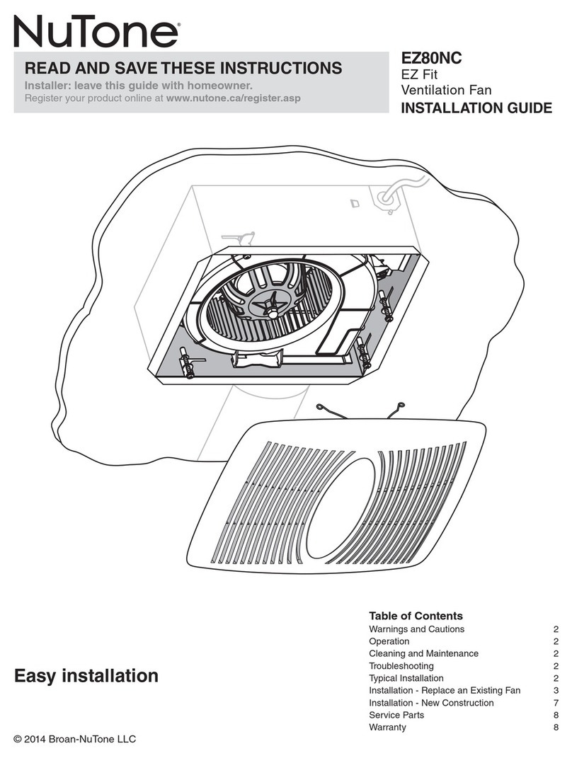 NuTone EZ80NC User manual
