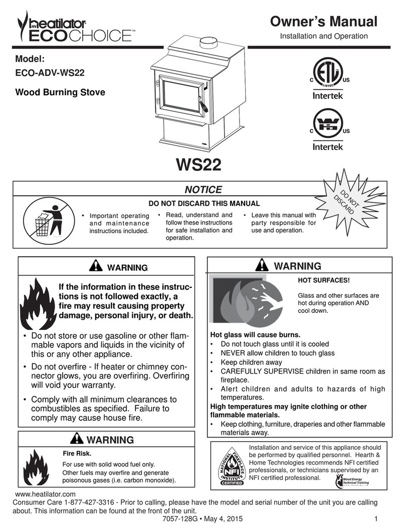 Heatilator ECO CHOICE ECO-ADV-WS22 owner's manual Heatilator ECO CHOICE ECO-ADV-WS22 owner's manual