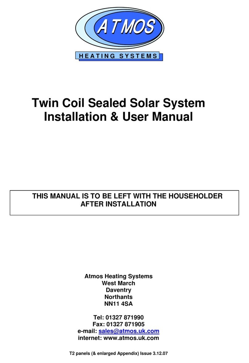 Atmos Twin Coil Sealed Solar System Installation & user manual