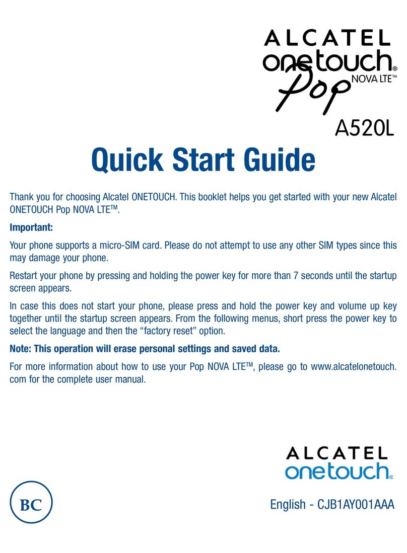 Alcatel onetouch Pop A520L Nova LTE User manual