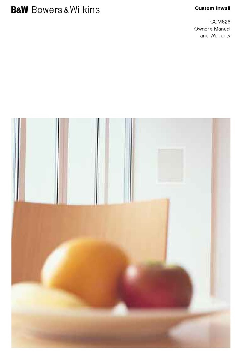 Bowers & Wilkins CCM626 User manual