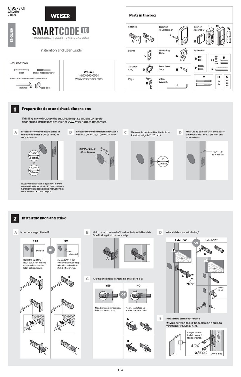 Weiser Smartcode 10 User manual