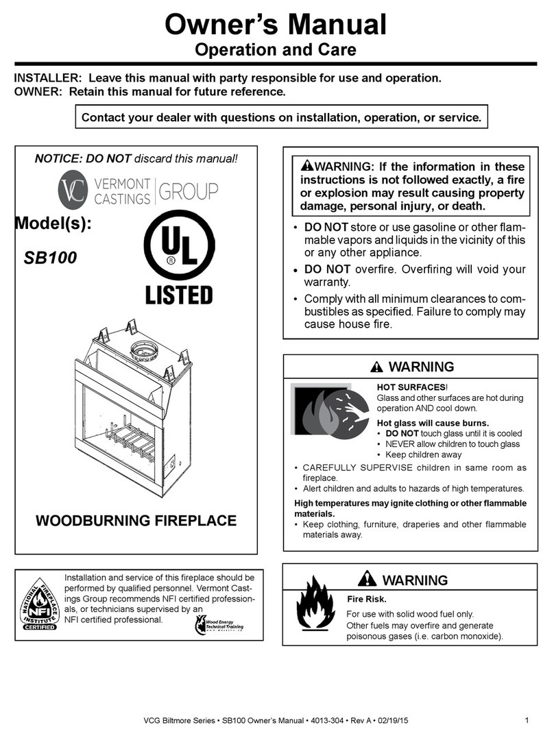 Vermont Castings SB100 owner's manual Vermont Castings SB100 owner's manual
