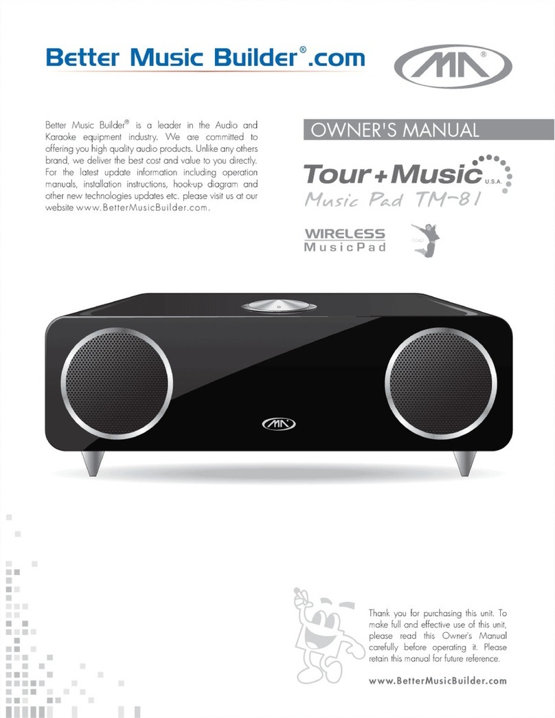 Better Music Builder tour+ Musicmusic pad TM-81 owner's manual