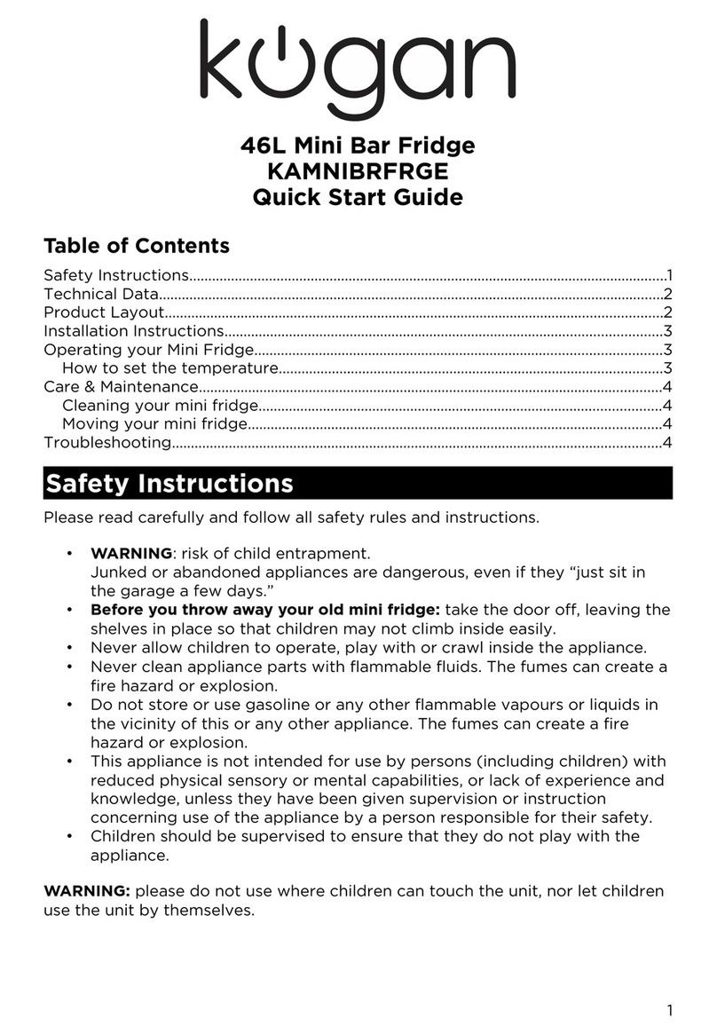 Kogan KAMNIBRFRGE quick start guide