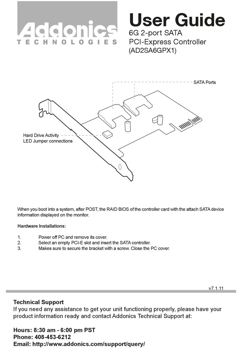 Addonics Technologies AD2SA6GPX1 user guide