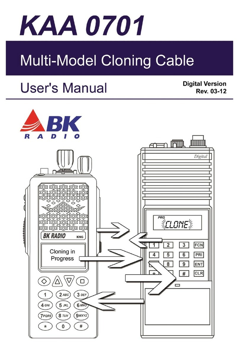 BK Radio KAA 0701 user guide