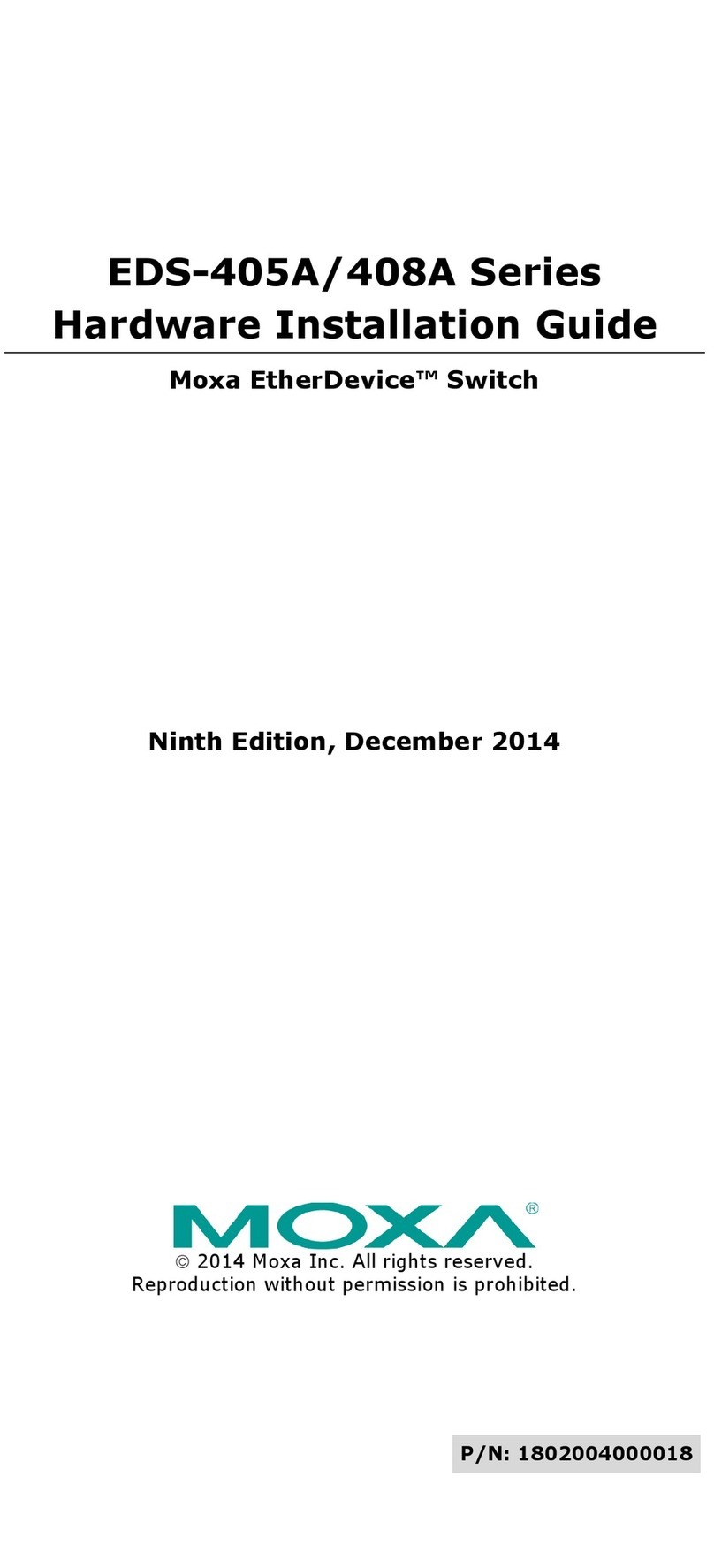 Moxa Technologies EDS-405A Manual