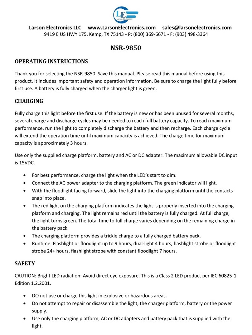 Larson Electronics NSR-9850 operating instructions