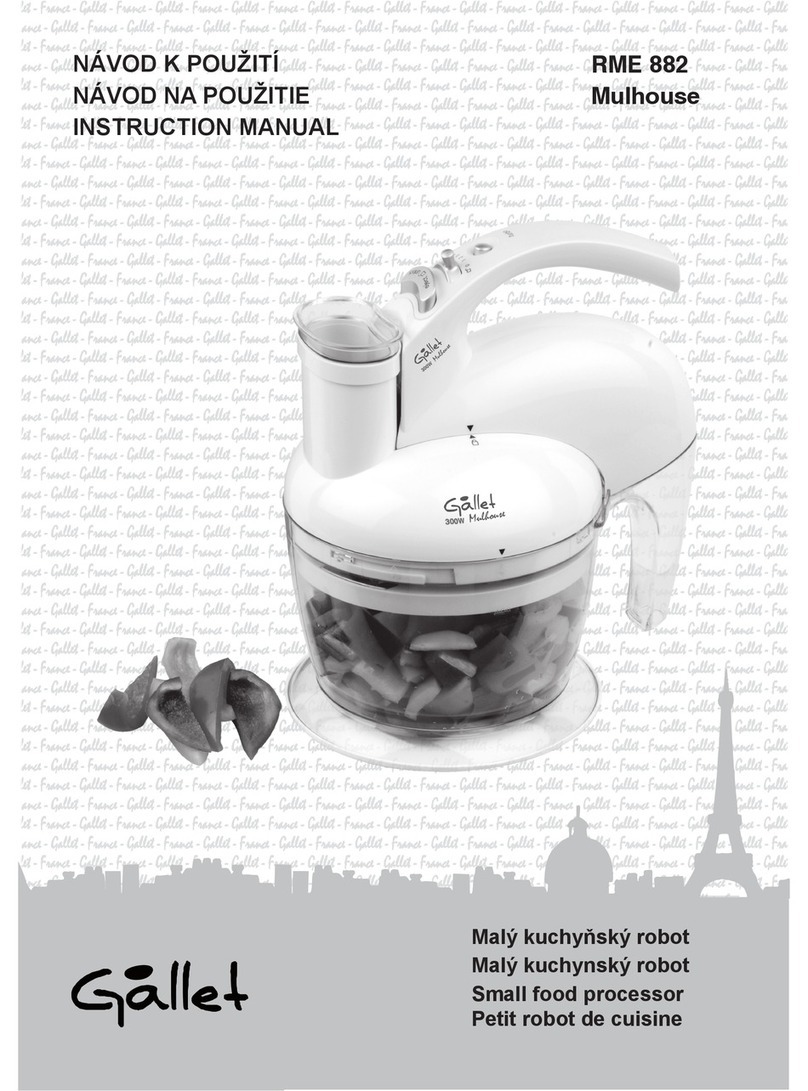 Gallet RME 882 Mulhouse instruction manual