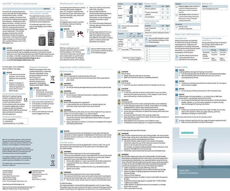 Siemens Octiv SP+ User manual Siemens Octiv SP+ User manual