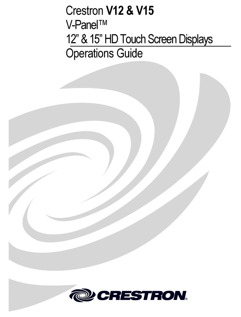 Crestron V12 User manual Crestron V12 User manual