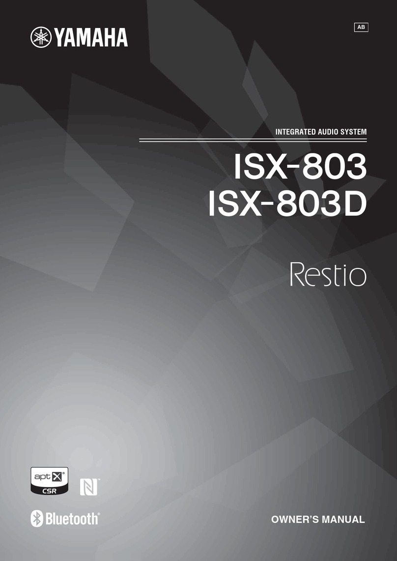Yamaha Restio ISX-803 owner's manual