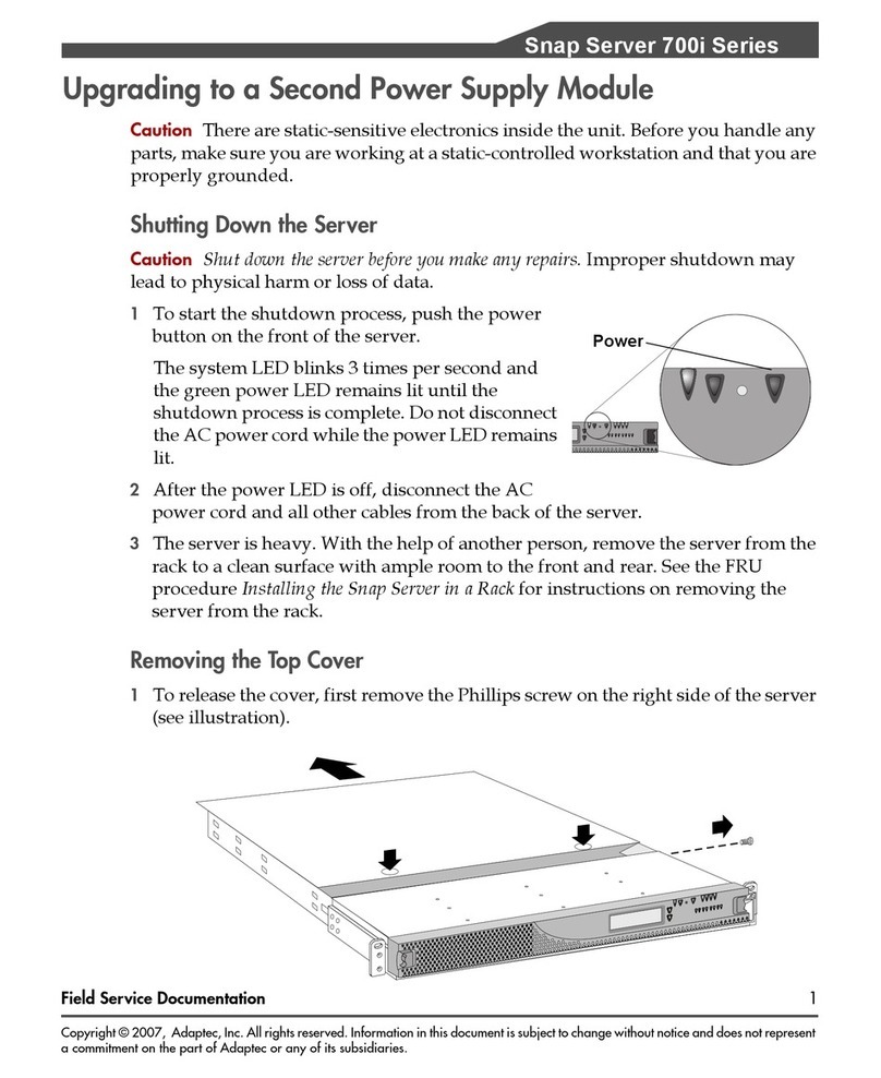 Adaptec Snap Server 700i Series User manual