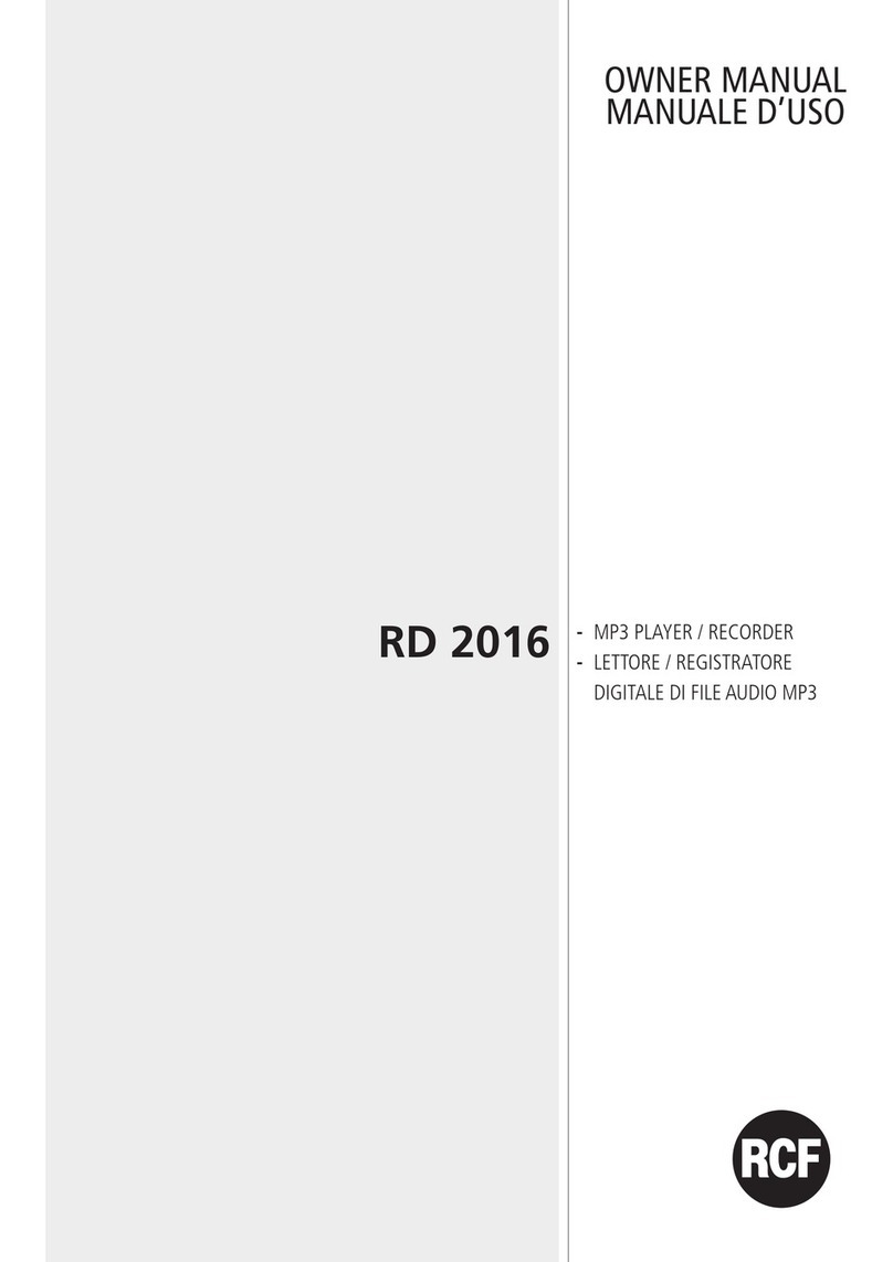 RCF RD 2016 User manual