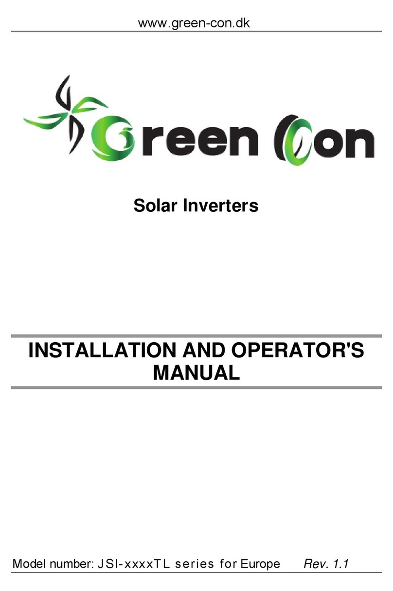 Green Con JSI-xxxxTL series Installation and operator's manual