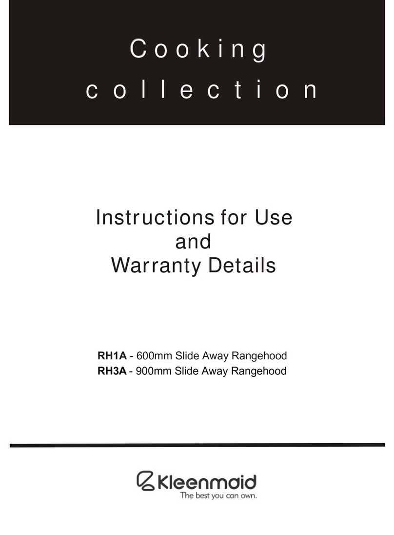 Kleenmaid RH1A Installation guide