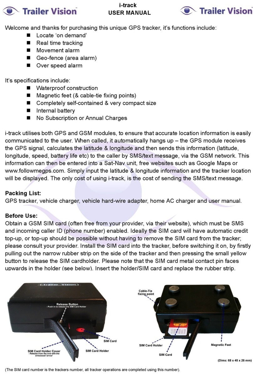 Trailer Vision i-track User manual