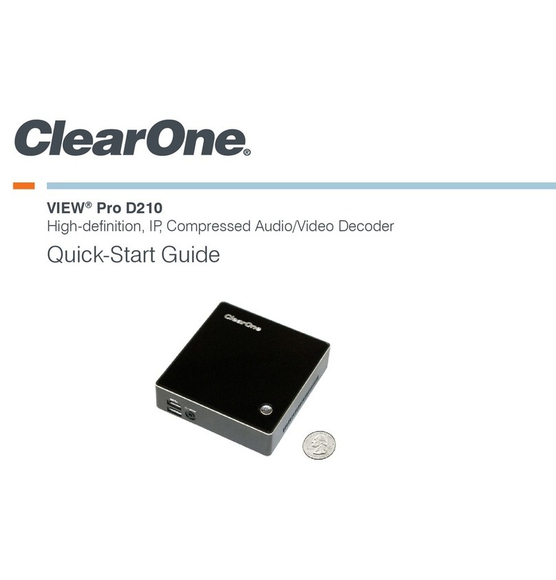 Clear One VIEW Pro D210 quick start guide