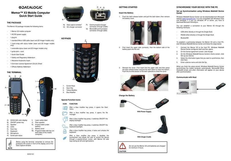 Datalogic Memor X3 User manual