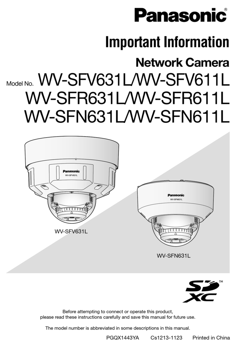 Panasonic WV-SFV631L Operating manual