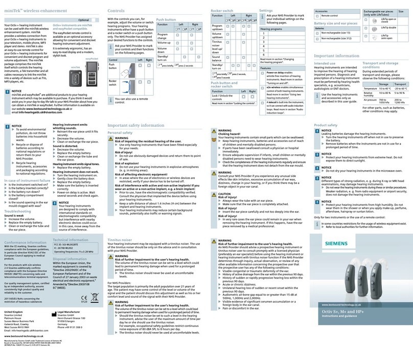 Siemens Octiv S+ User manual Siemens Octiv S+ User manual