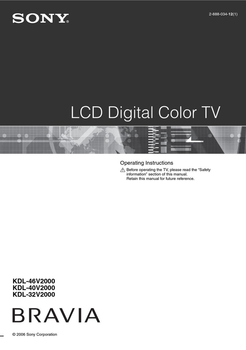 Sony BRAVIA KDL-46V2000 User manual