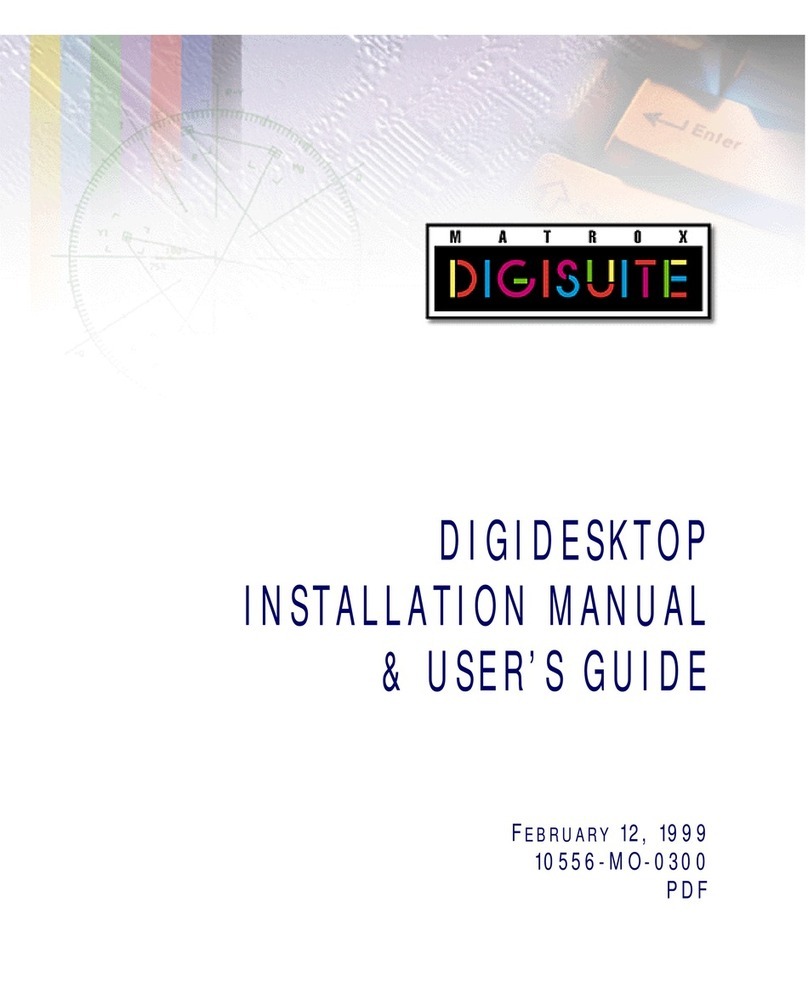 Matrox Digidesktop Installation manual and user's guide