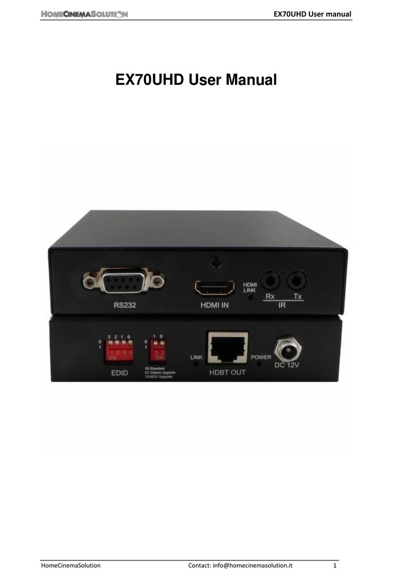HomeCinemaSolution EX70UHD User manual