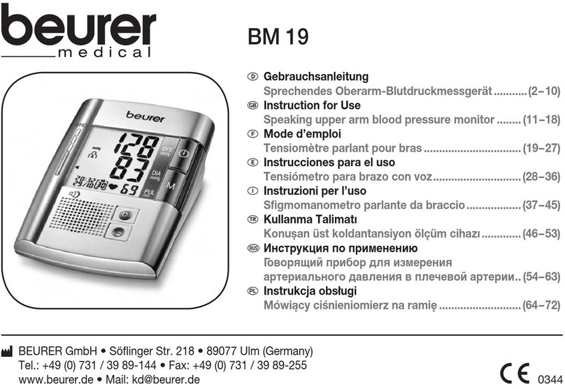 Beurer BM19 User manual