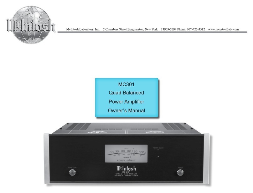 McIntosh MC301 User manual McIntosh MC301 User manual