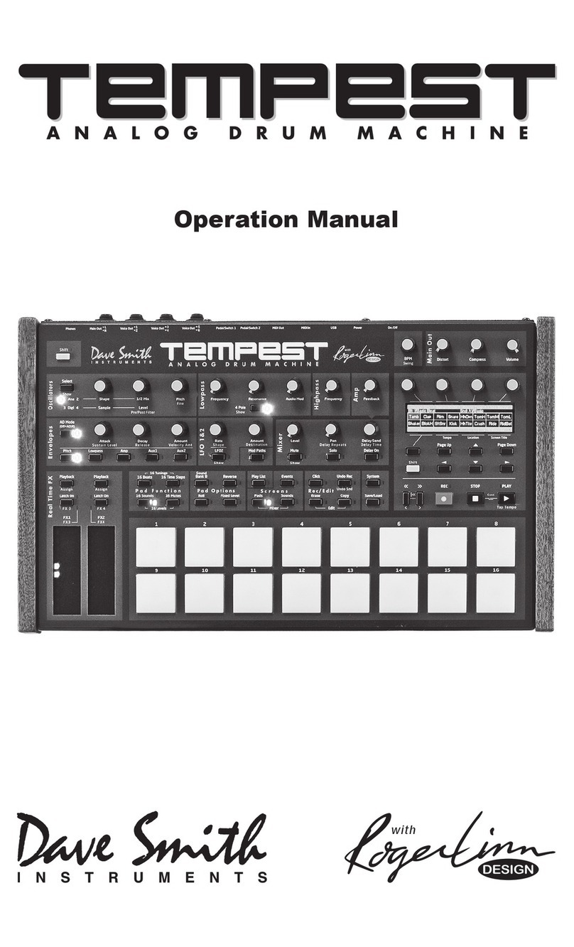 Dave Smith Instruments Temptest Operation manual