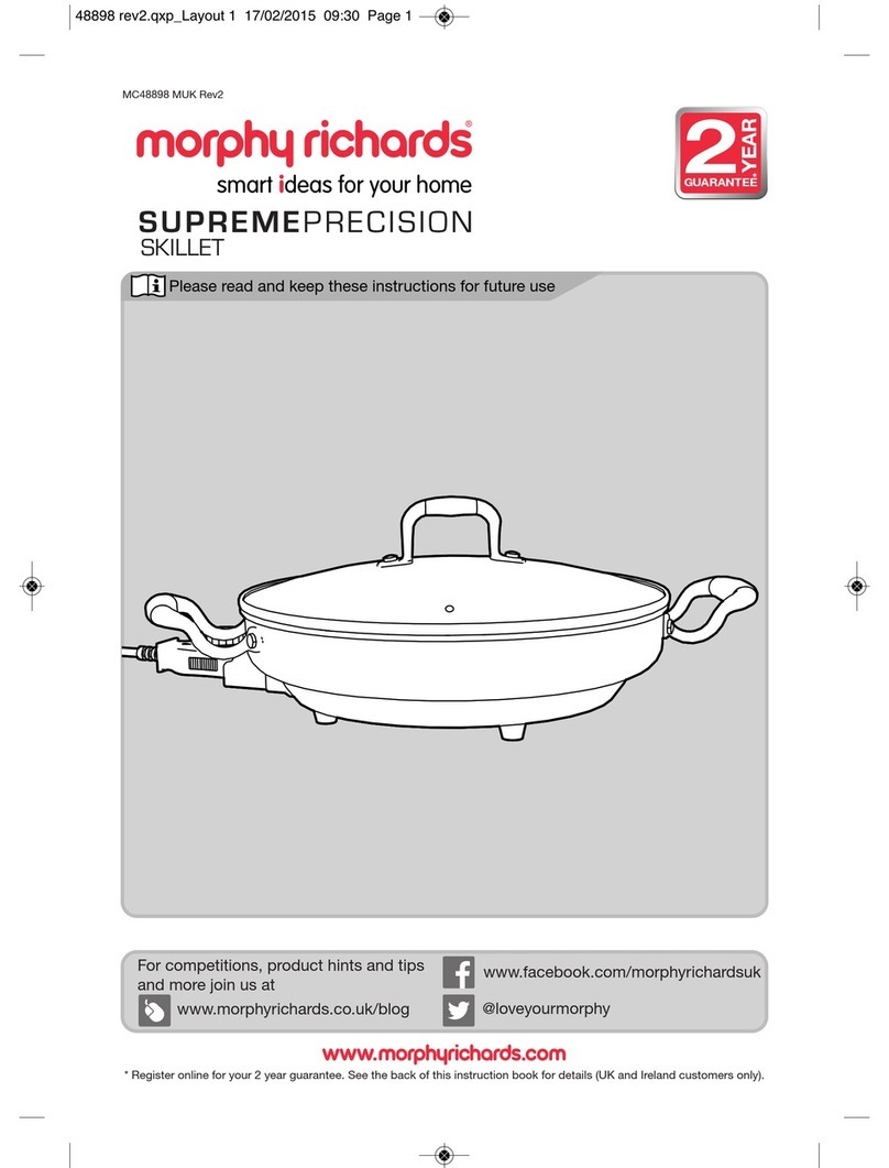 Morphy Richards SupremePrecision Skillet User manual Morphy Richards SupremePrecision Skillet User manual