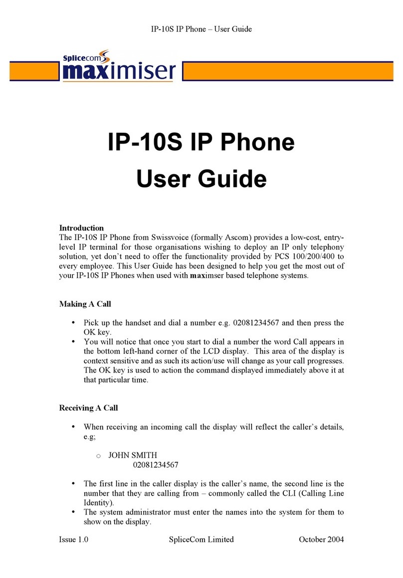 Swissvoice IP10/S Series User manual