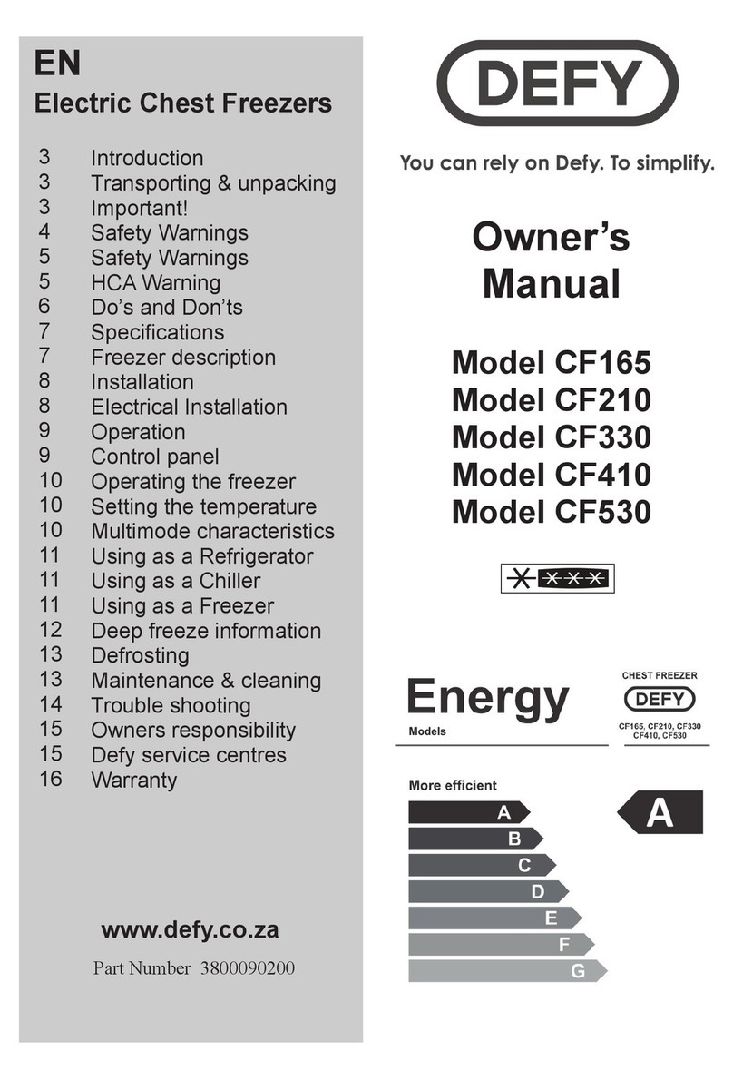 Defy CF165 User manual