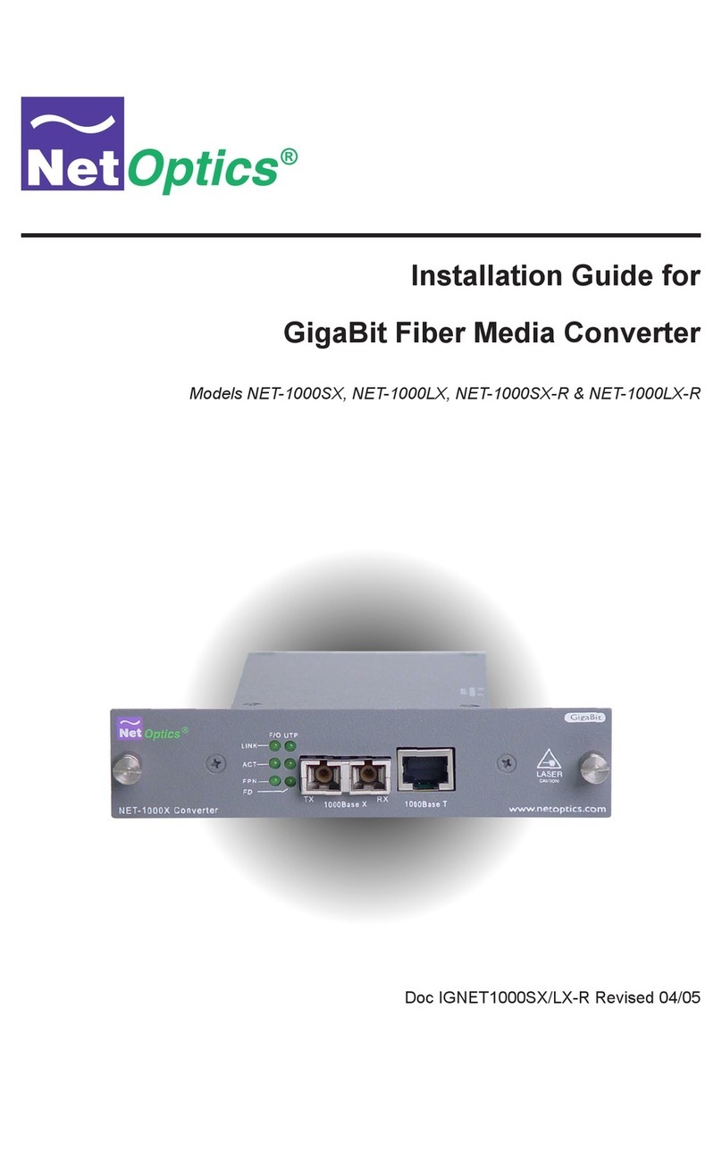 Net Optics NET-1000SX installation guide