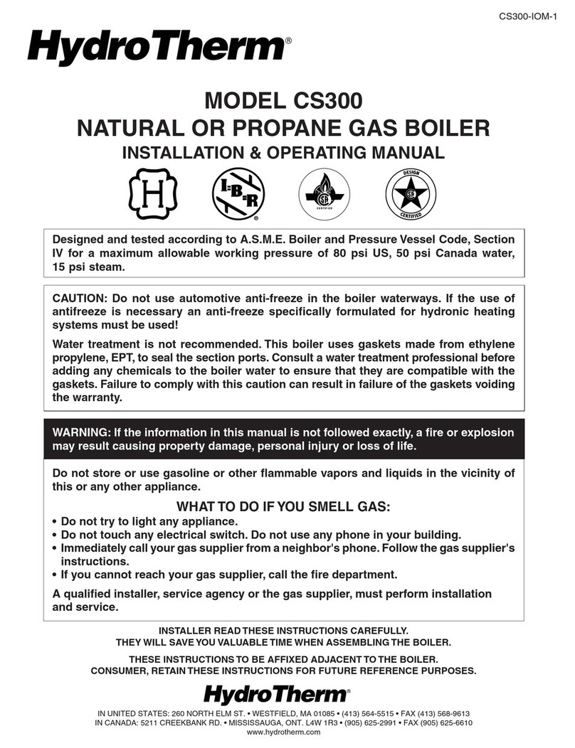 HydroTherm CS300 User manual HydroTherm CS300 User manual