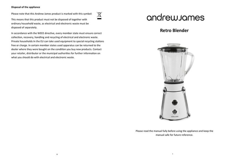 Andrew James Retro Blender User manual Andrew James Retro Blender User manual