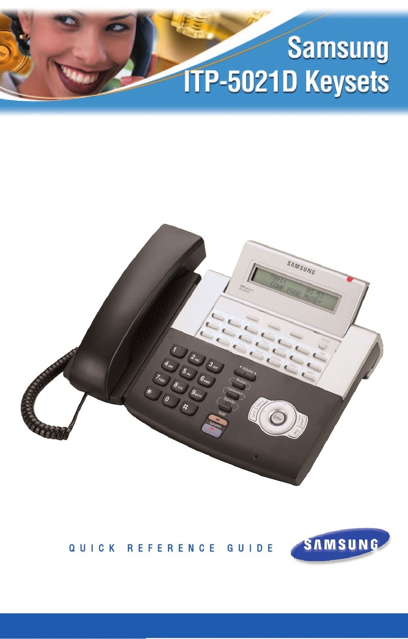 Samsung OFFICESERV ITP-5021D Quick reference guide
